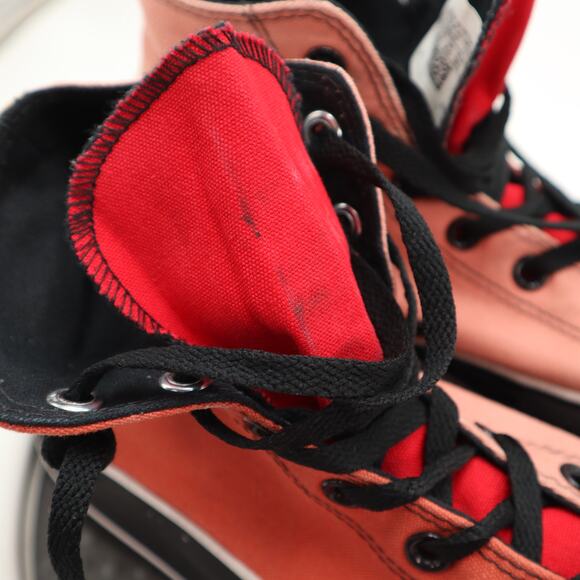 Converse CTAS Womens Platform Hi Top Shoes Size 8.5 Pink Red Black Sneakers - Picture 7 of 16